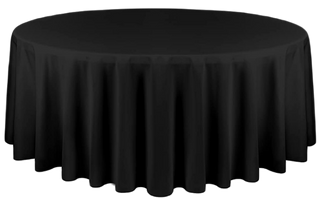 Black Round Table Cloth